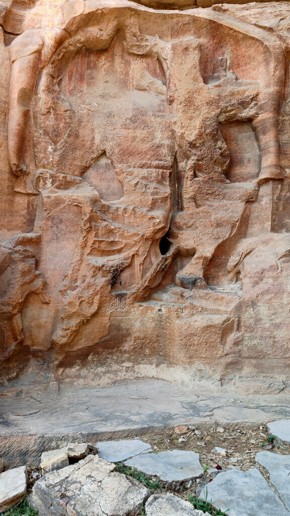 Huge wall sculpture at North gate