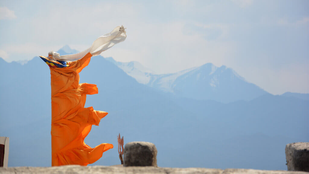 Likir Monastery and mountains of ladakh