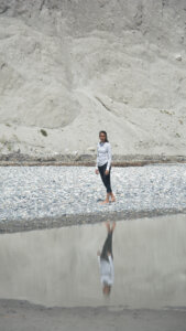 gentle rivers and barren mountains